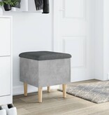 VidaXL Opbergbankje 42x42x46 cm bewerkt hout betongrijs