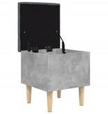 VidaXL Opbergbankje 42x42x46 cm bewerkt hout betongrijs