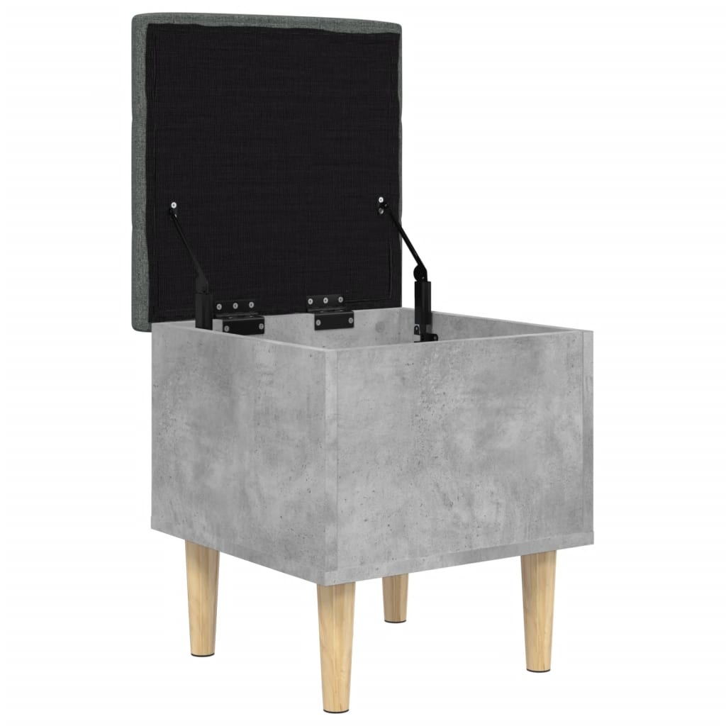 VidaXL Opbergbankje 42x42x46 cm bewerkt hout betongrijs