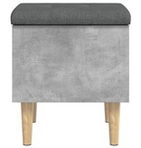 VidaXL Opbergbankje 42x42x46 cm bewerkt hout betongrijs