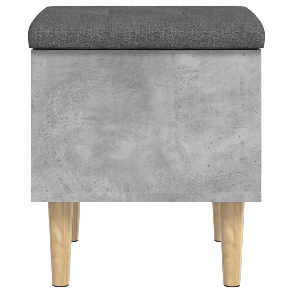 VidaXL Opbergbankje 42x42x46 cm bewerkt hout betongrijs