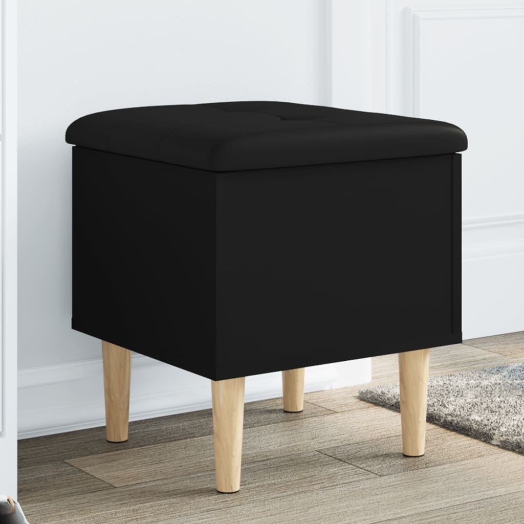 VidaXL Opbergbank 42x42x46 cm bewerkt hout zwart