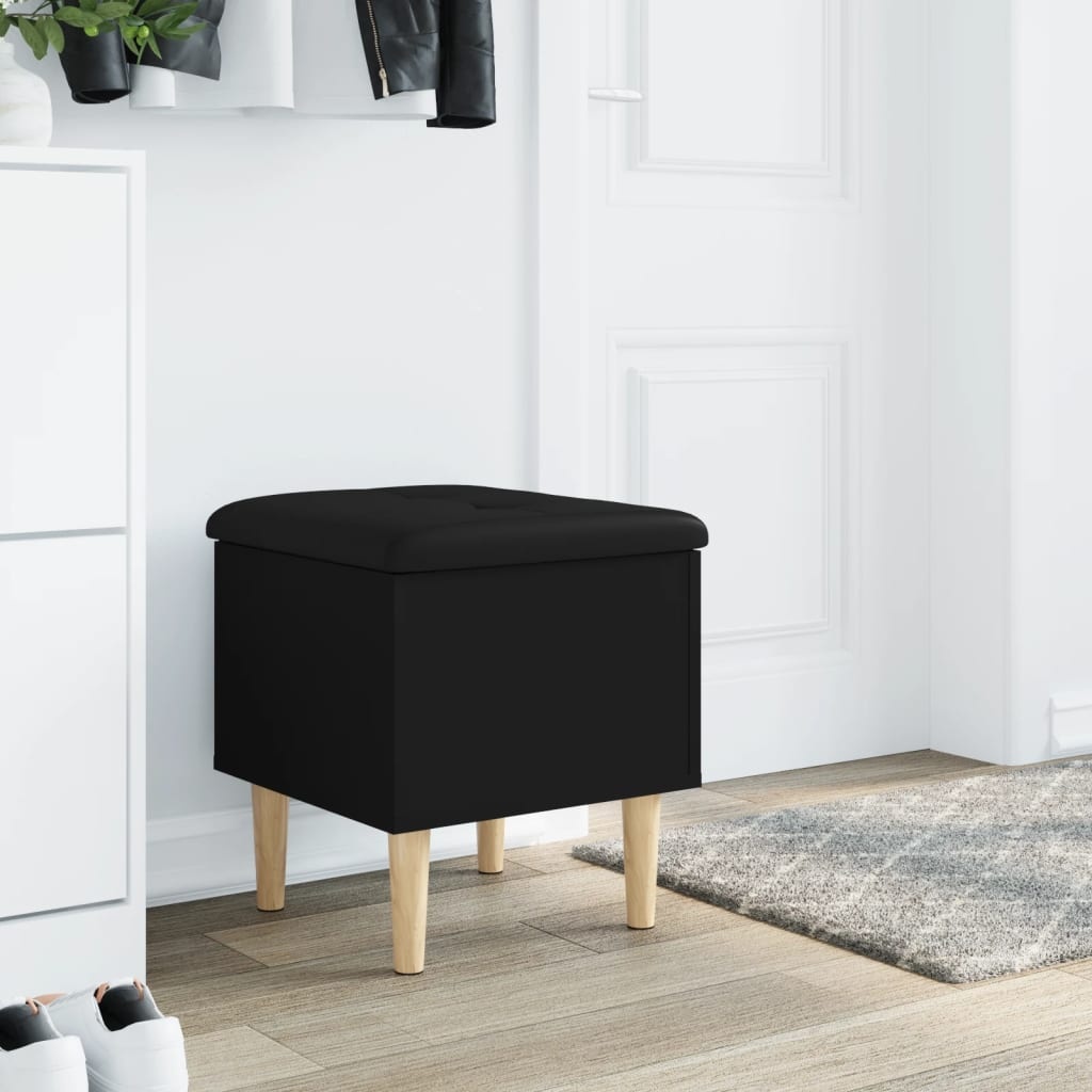 VidaXL Opbergbank 42x42x46 cm bewerkt hout zwart