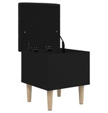 VidaXL Opbergbank 42x42x46 cm bewerkt hout zwart