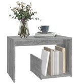 vidaXL Bijzettafel 59x36x38 cm bewerkt hout grijs sonoma eikenkleurig