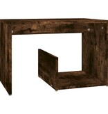 vidaXL Bijzettafel 59x36x38 cm bewerkt hout gerookt eikenkleurig