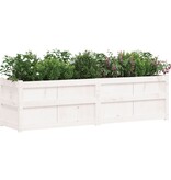 VidaXL Plantenbak 180x50x50 cm massief grenenhout wit