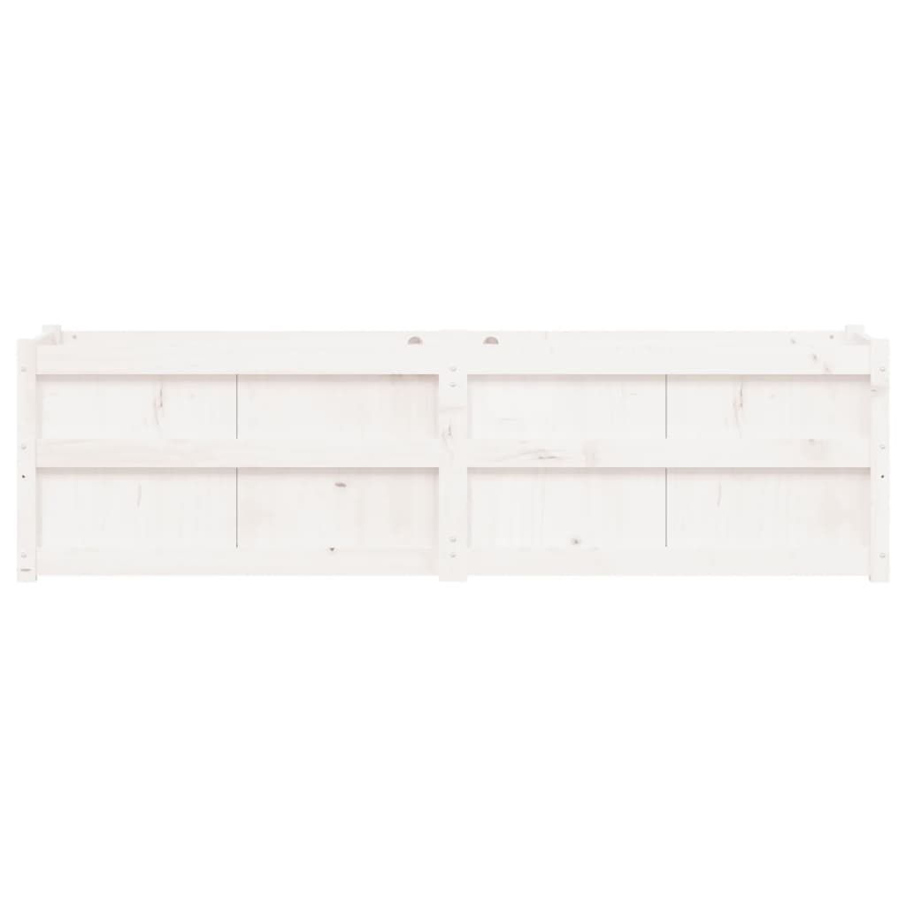 VidaXL Plantenbak 180x50x50 cm massief grenenhout wit