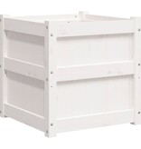 VidaXL Plantenbakken 2 st cm massief grenenhout wit