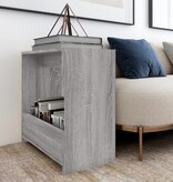 VidaXL Bijzettafel 50x26x50 cm bewerkt hout grijs sonoma eikenkleurig