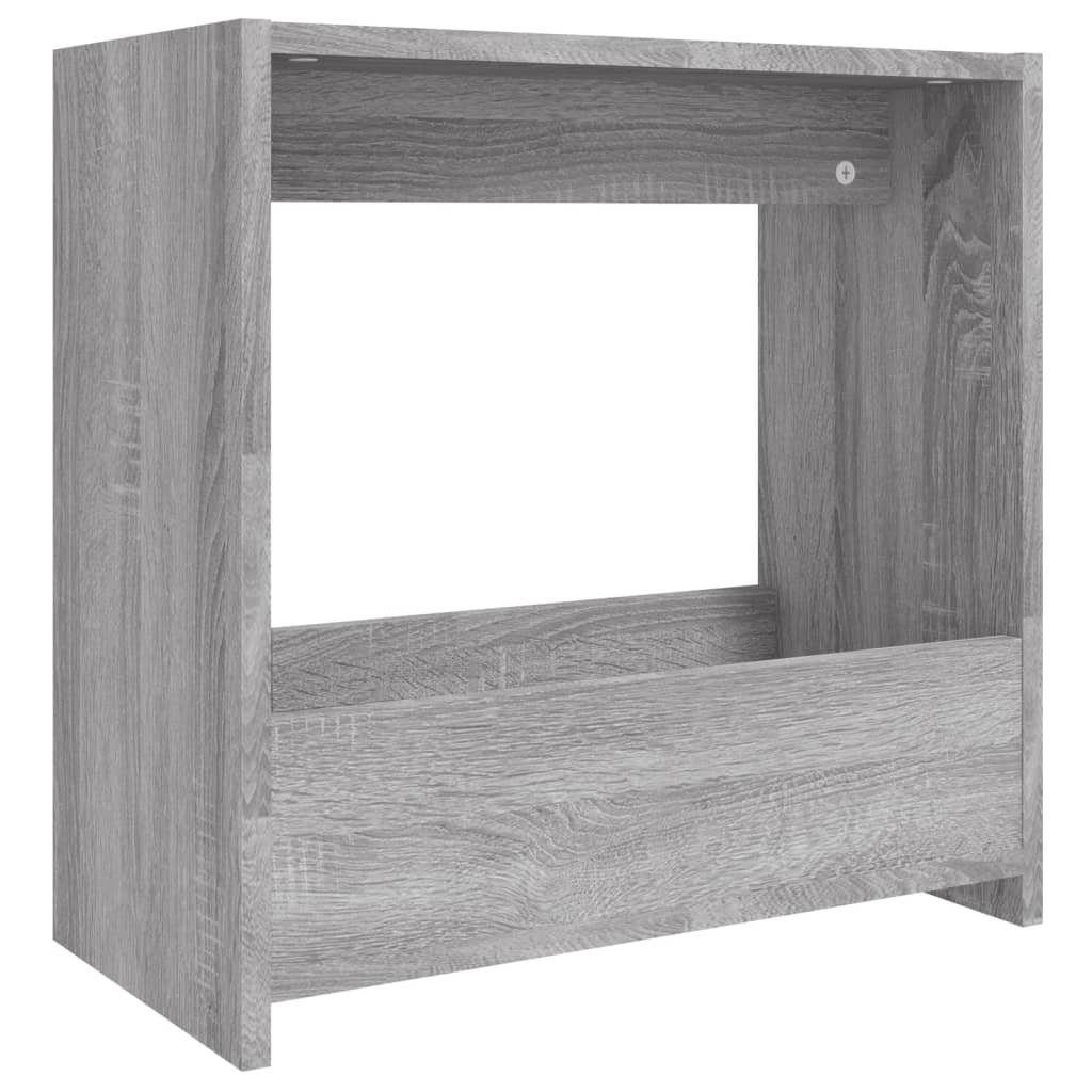 vidaXL Bijzettafel 50x26x50 cm bewerkt hout grijs sonoma eikenkleurig