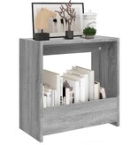 VidaXL Bijzettafel 50x26x50 cm bewerkt hout grijs sonoma eikenkleurig