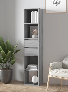 VidaXL Boekenkast 36x30x171 cm bewerkt hout grijs sonoma eikenkleurig