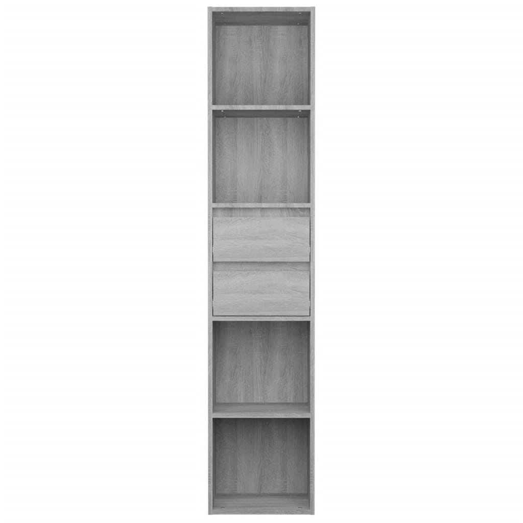 VidaXL Boekenkast 36x30x171 cm bewerkt hout grijs sonoma eikenkleurig