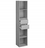 VidaXL Boekenkast 36x30x171 cm bewerkt hout grijs sonoma eikenkleurig