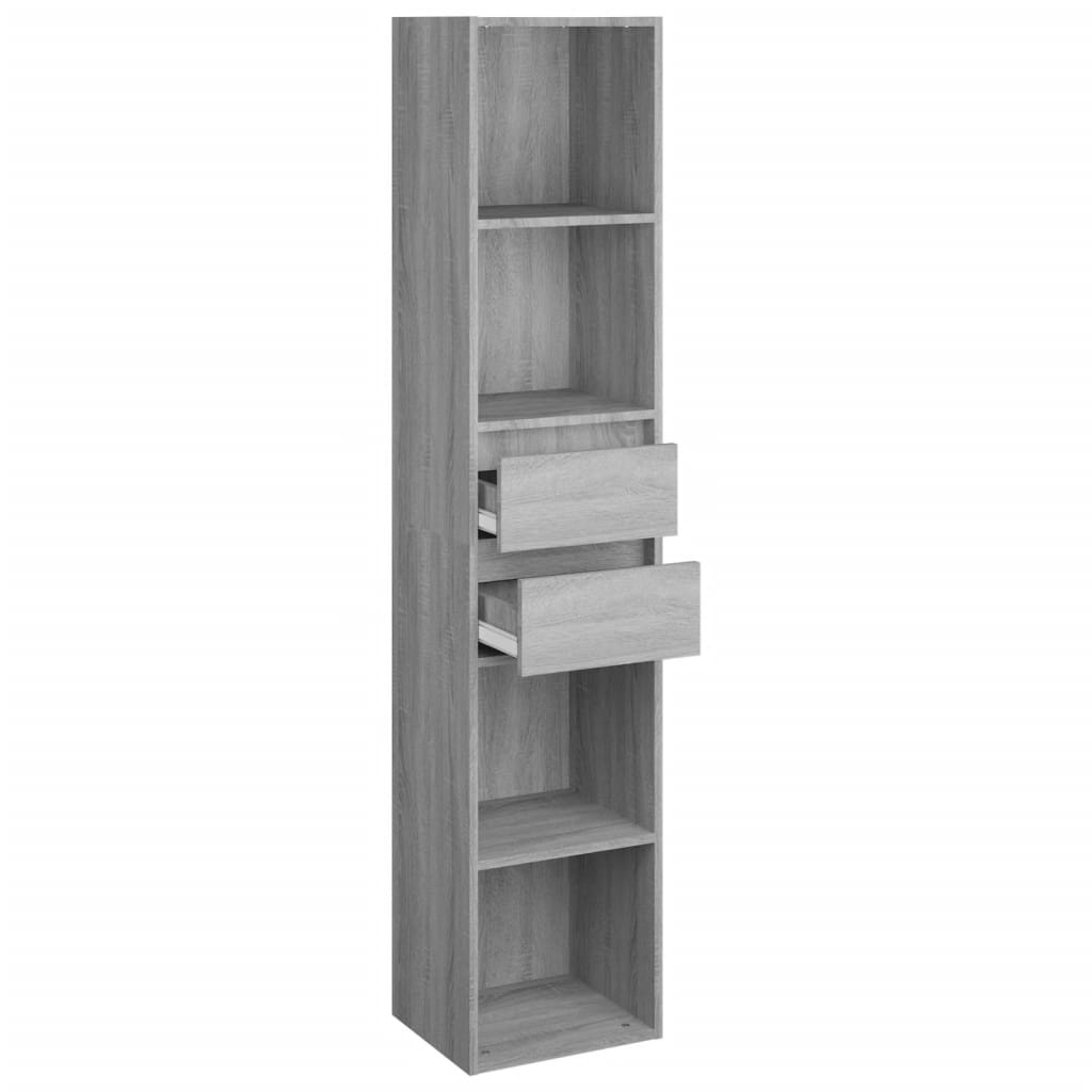 VidaXL Boekenkast 36x30x171 cm bewerkt hout grijs sonoma eikenkleurig