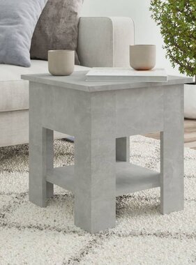VidaXL Salontafel 40x40x42 cm bewerkt hout betongrijs