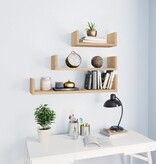 VidaXL Wandschappen 3 st bewerkt hout sonoma eikenkleurig