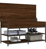 VidaXL Schoenenbankje 100x42,5x50 cm bewerkt hout bruineikenkleurig