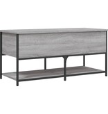 VidaXL Opbergbankje 100x42,5x47 cm bewerkt hout grijs sonoma eiken