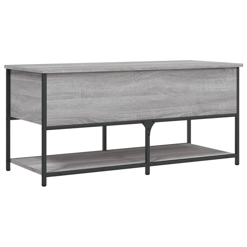 VidaXL Opbergbankje 100x42,5x47 cm bewerkt hout grijs sonoma eiken