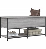 VidaXL Opbergbankje 100x42,5x47 cm bewerkt hout grijs sonoma eiken