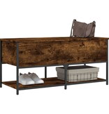 VidaXL Opbergbankje 100x42,5x47 cm bewerkt hout gerookt eikenkleurig