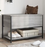 VidaXL Opbergbankje 70x42,5x47 cm bewerkt hout grijs sonoma eikenkleur