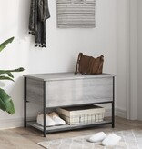 VidaXL Opbergbankje 70x42,5x47 cm bewerkt hout grijs sonoma eikenkleur