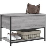 VidaXL Opbergbankje 70x42,5x47 cm bewerkt hout grijs sonoma eikenkleur