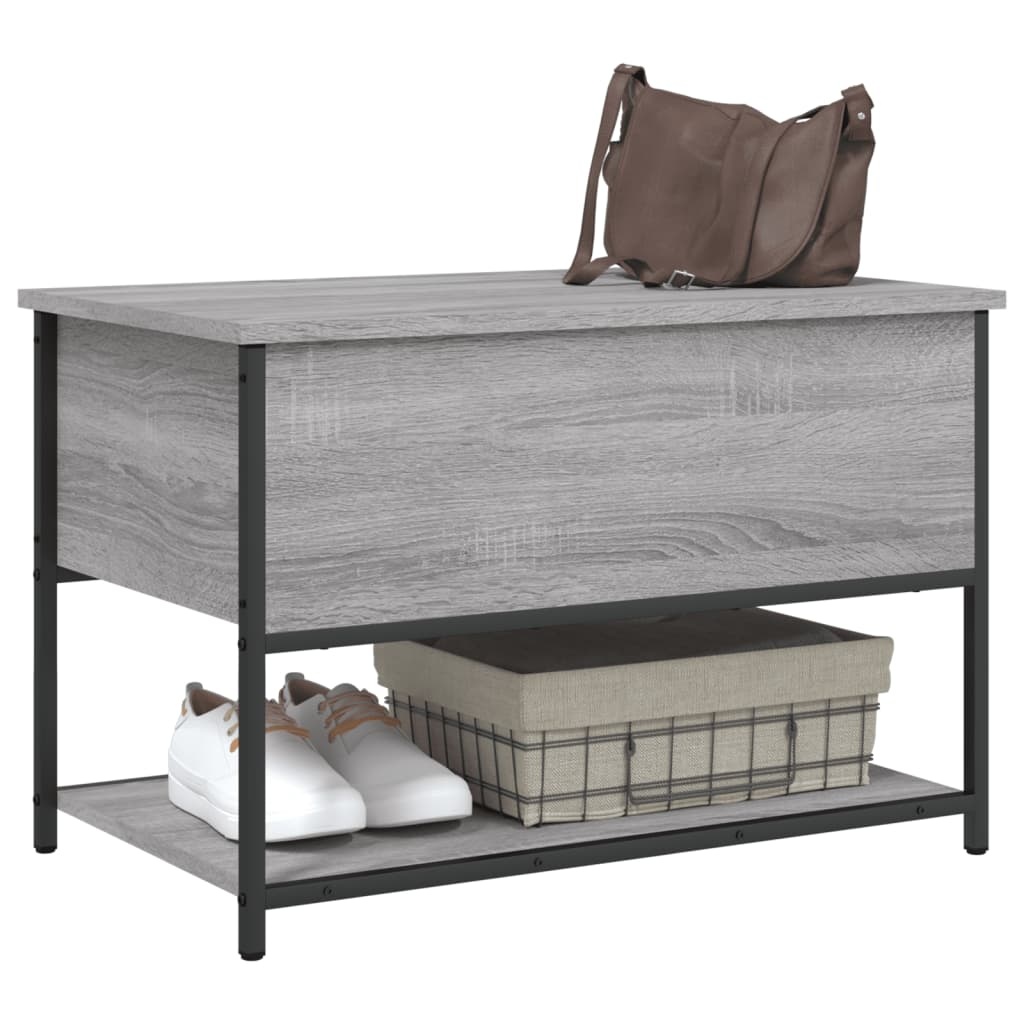 VidaXL Opbergbankje 70x42,5x47 cm bewerkt hout grijs sonoma eikenkleur
