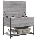VidaXL Opbergbankje 70x42,5x47 cm bewerkt hout grijs sonoma eikenkleur