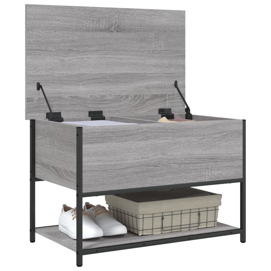 VidaXL Opbergbankje 70x42,5x47 cm bewerkt hout grijs sonoma eikenkleur