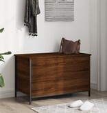VidaXL Opbergbankje 80x42,5x50 cm bewerkt hout bruineikenkleurig