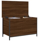 VidaXL Opbergbankje 80x42,5x50 cm bewerkt hout bruineikenkleurig