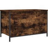 vidaXL Opbergbankje 80x42,5x50 cm bewerkt hout gerookt eikenkleurig