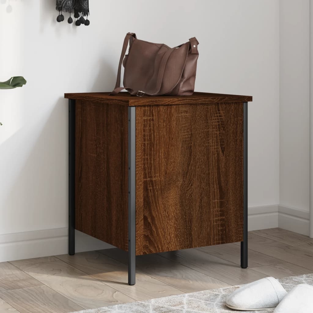 VidaXL Opbergbankje 40x42,5x50 cm bewerkt hout bruineikenkleurig