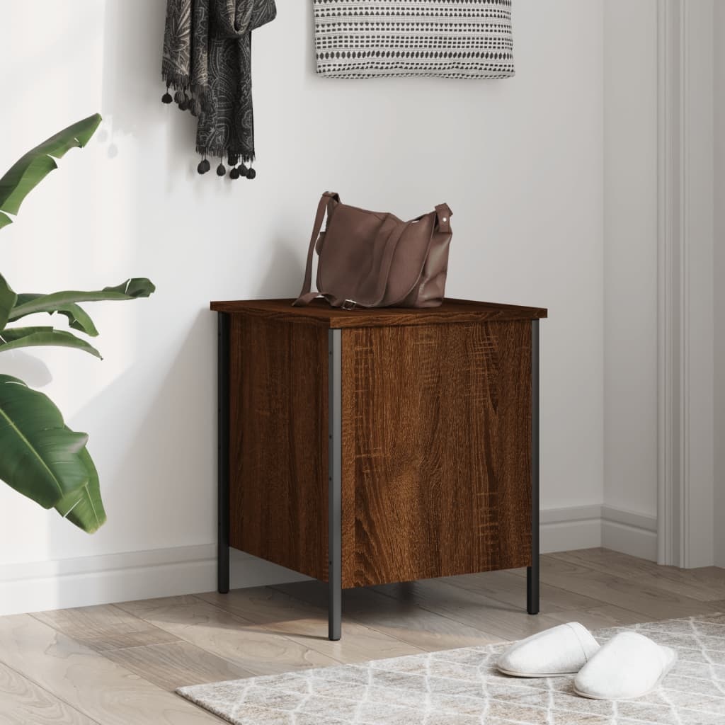 VidaXL Opbergbankje 40x42,5x50 cm bewerkt hout bruineikenkleurig