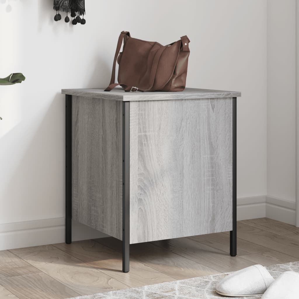 VidaXL Opbergbankje 40x42,5x50 cm bewerkt hout grijs sonoma eikenkleur