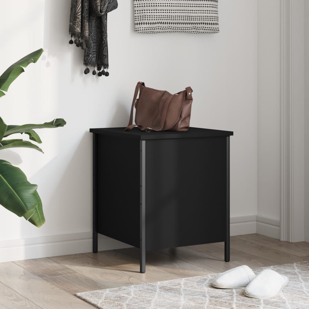 VidaXL Opbergbankje 40x42,5x50 cm bewerkt hout zwart