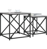 VidaXL 2-delige Tafeltjesset bewerkt hout grijs sonoma eikenkleurig