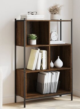 VidaXL Boekenkast 72x28x109 cm bewerkt hout bruineikenkleurig