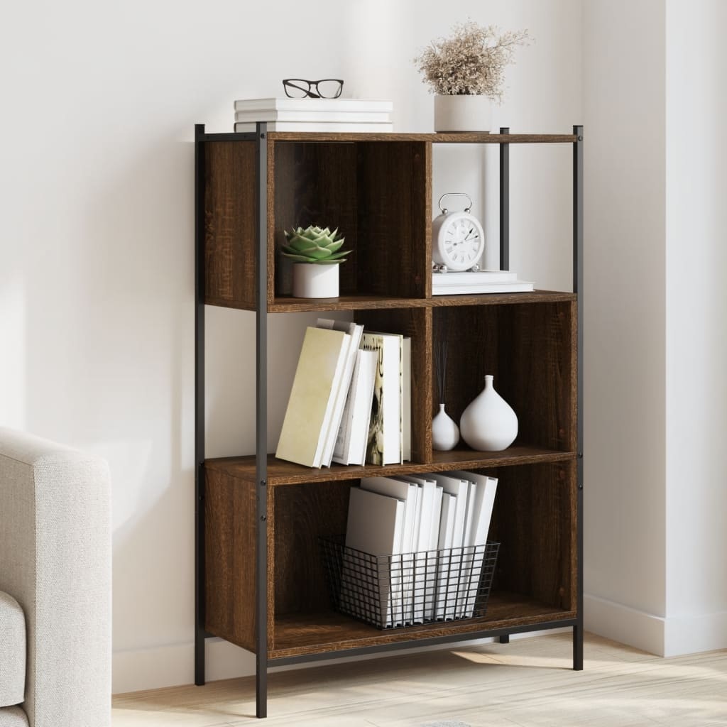 VidaXL Boekenkast 72x28x109 cm bewerkt hout bruineikenkleurig