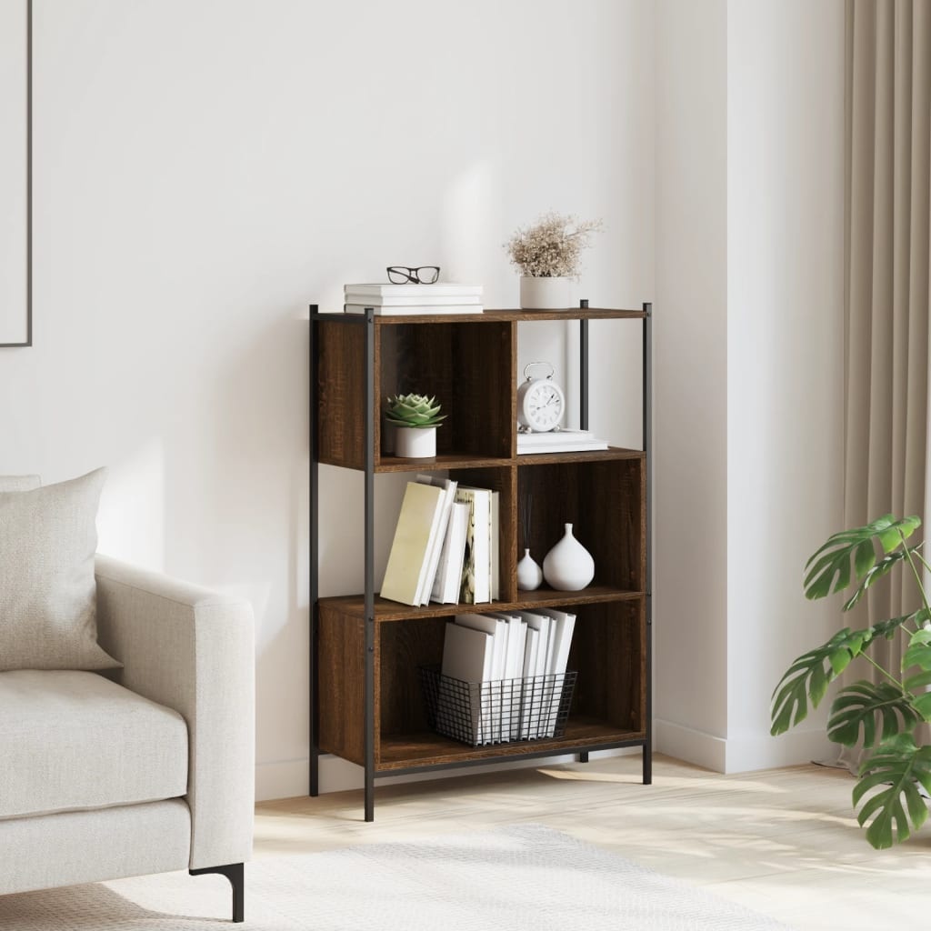 VidaXL Boekenkast 72x28x109 cm bewerkt hout bruineikenkleurig