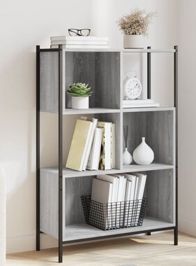 VidaXL Boekenkast 72x28x109 cm bewerkt hout grijs sonoma eikenkleurig