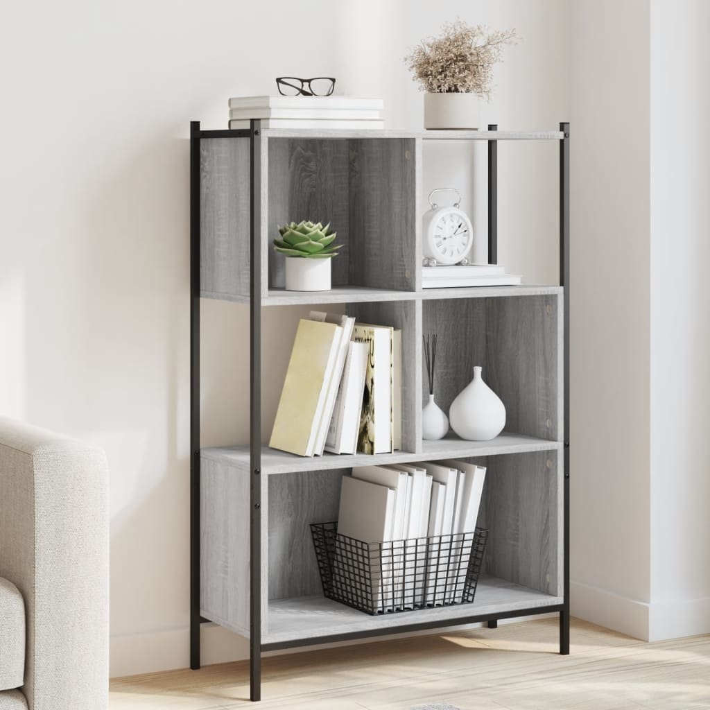 VidaXL Boekenkast 72x28x109 cm bewerkt hout grijs sonoma eikenkleurig