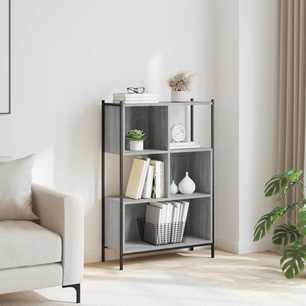 VidaXL Boekenkast 72x28x109 cm bewerkt hout grijs sonoma eikenkleurig