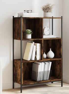 VidaXL Boekenkast 72x28x109 cm bewerkt hout gerookt eikenkleurig