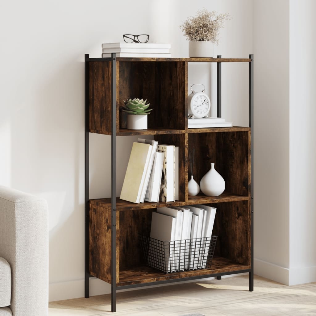VidaXL Boekenkast 72x28x109 cm bewerkt hout gerookt eikenkleurig