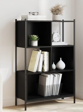 VidaXL Boekenkast 72x28x109 cm bewerkt hout zwart
